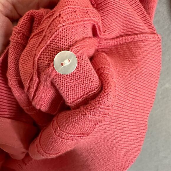 Brooks Brothers Cardigan Sweater Women Sz XL Cable Knit Casual Preppy Academicia - Picture 12 of 14